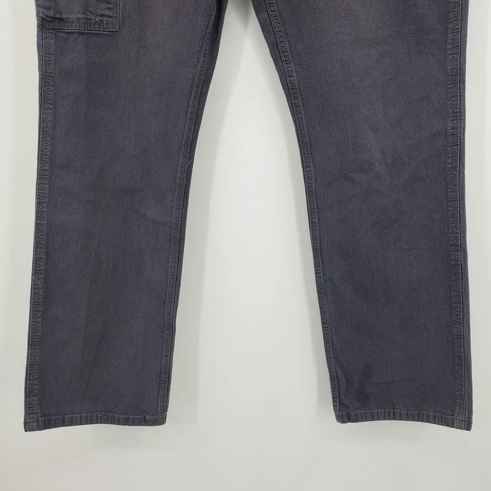 Ariat Rebar M4 Mens 34x30 Charcoal Gray Low Rise Straight Leg Work Pants Canvas